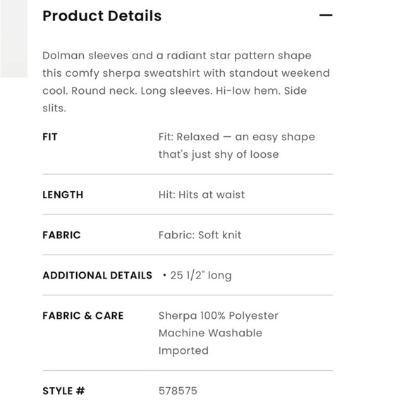 LOFT Star Print Sherpa Sweatshirt - Picture 11 of 11